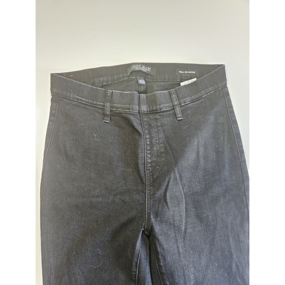 Judy Blue Jeans Womens Size 9/29 Pull On Super Black Cowbell Leg Opening - Picture 6 of 11